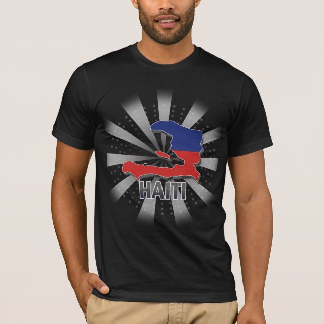 Haiti Flag Map 2.0 T-Shirt (Front)