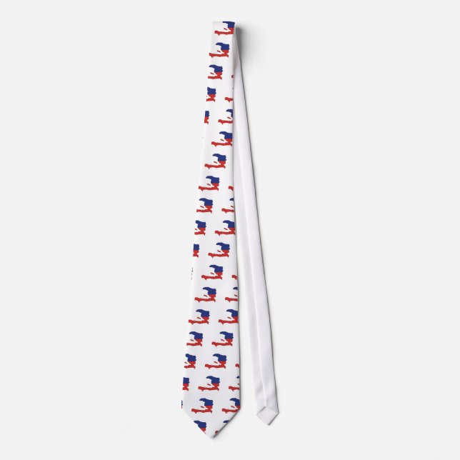 Haiti Flag Map full size Tie (Front)