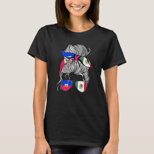 Haiti Flag Mexico Grown Women Girl Country T-Shirt