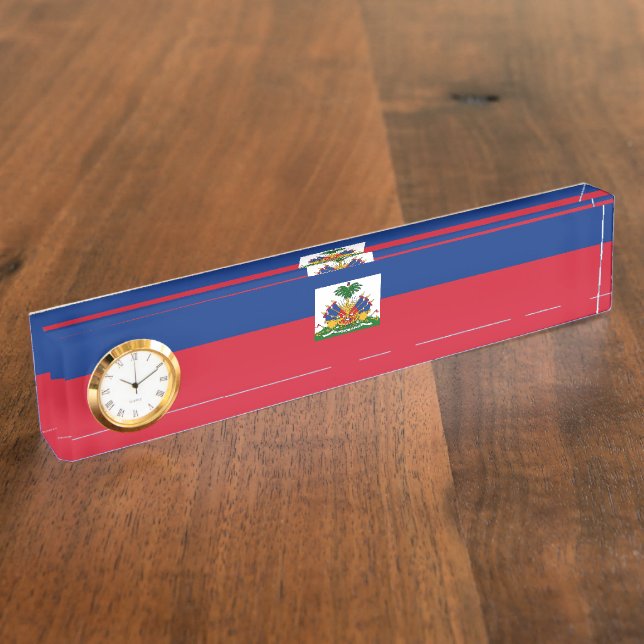 Haiti flag nameplate (Side)