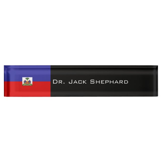 Haiti Flag Nameplate (Front)