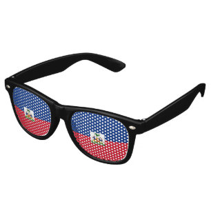 Haiti flag retro sunglasses