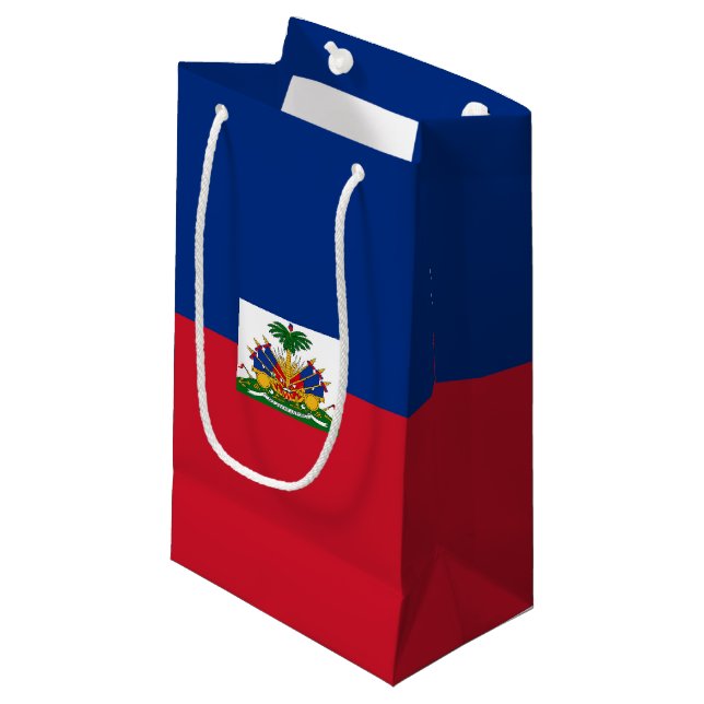 Haiti flag small gift bag (Front Angled)