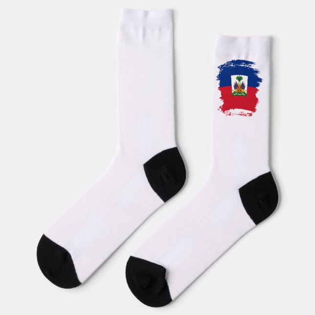 Haiti flag socks (Left)