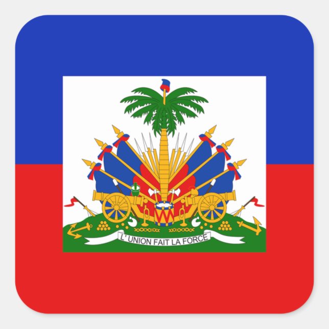 Haiti Flag Square Sticker (Front)