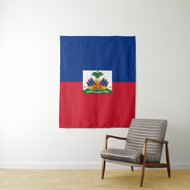 Haiti flag tapestry (In Situ)