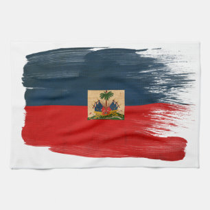 Haiti Flag Tea Towel