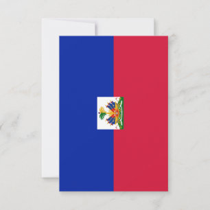 Haiti flag thank you card