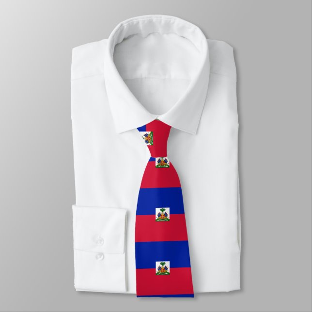 Haiti Flag Tie (Tied)