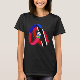 Haiti Flag Trinidad&Tobago Grown Ring Marriage Wed T-Shirt