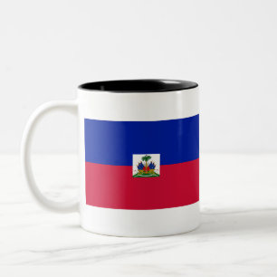 Haiti Flag Two-Tone Coffee Mug