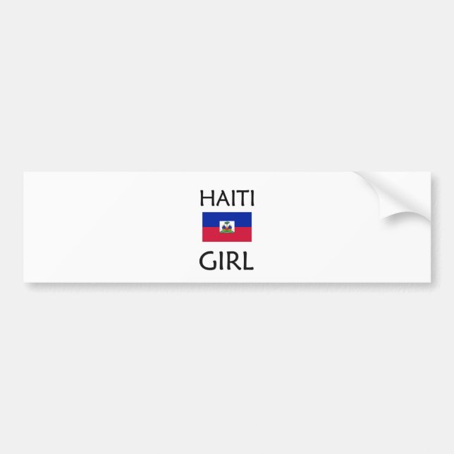 HAITI GIRL BUMPER STICKER (Front)