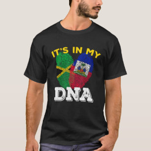 Haiti Haitian America Jamaica Caribbean Combo Flag T-Shirt