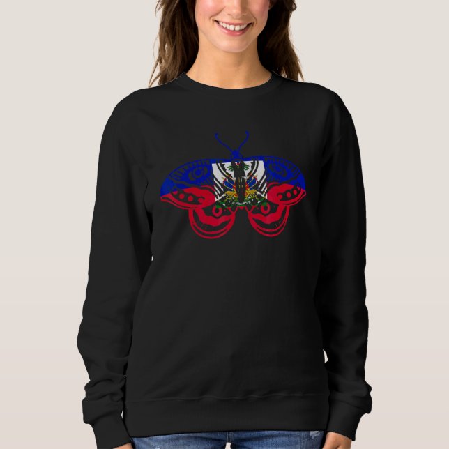 Haiti Haitian Butterfly Sweatshirt (Front)