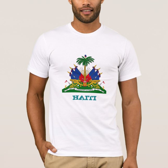 Haiti & Haitian Coats of Arms, flag fashion T-Shirt (Front)