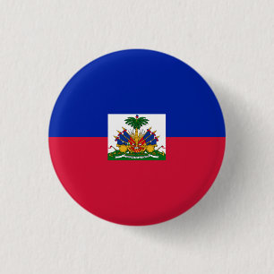 Haiti (Haitian) Flag 3 Cm Round Badge