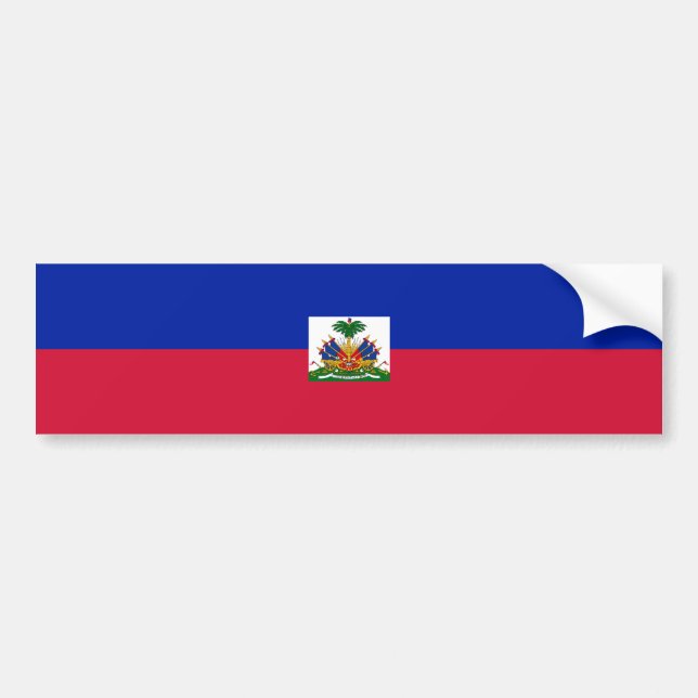 Haiti/Haitian Flag Bumper Sticker (Front)