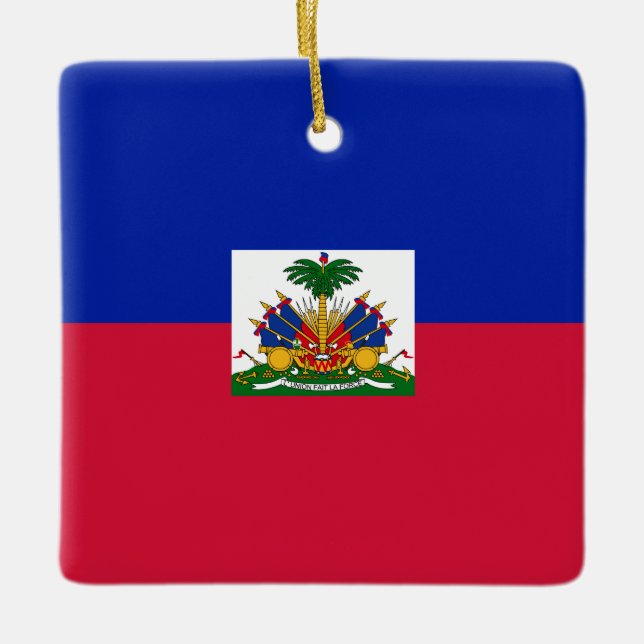 Haiti (Haitian) Flag  Ceramic Ornament (Front)