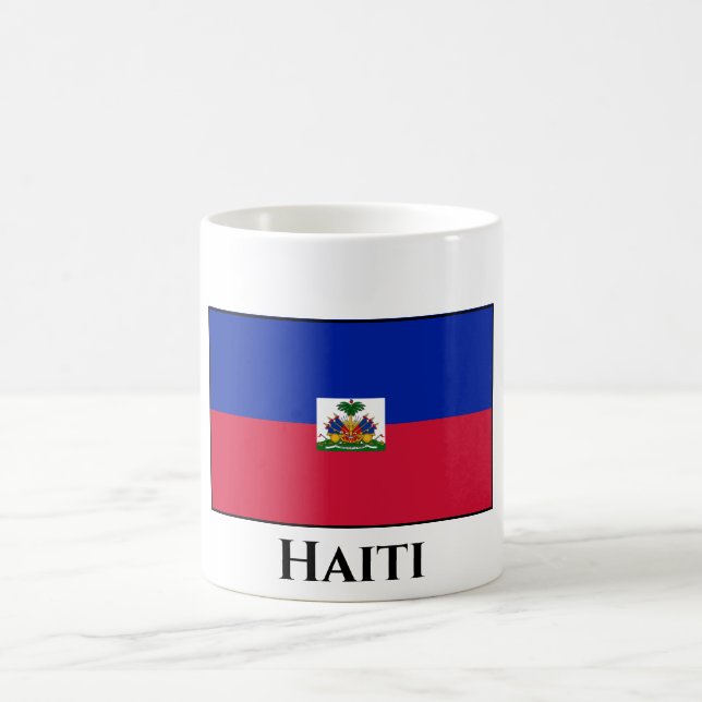 Haiti (Haitian) Flag Coffee Mug (Center)