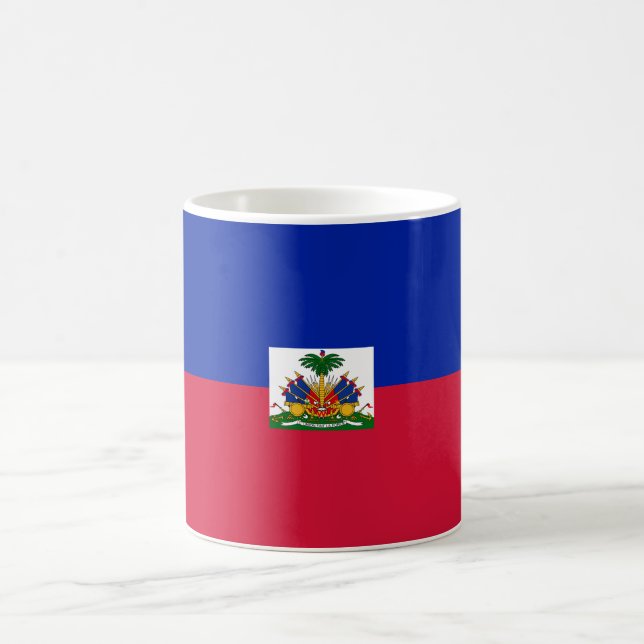 Haiti (Haitian) Flag Coffee Mug (Center)