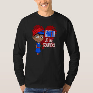 Haiti Haitian Flag Day Proud Ayiti Vintage Woman H T-Shirt