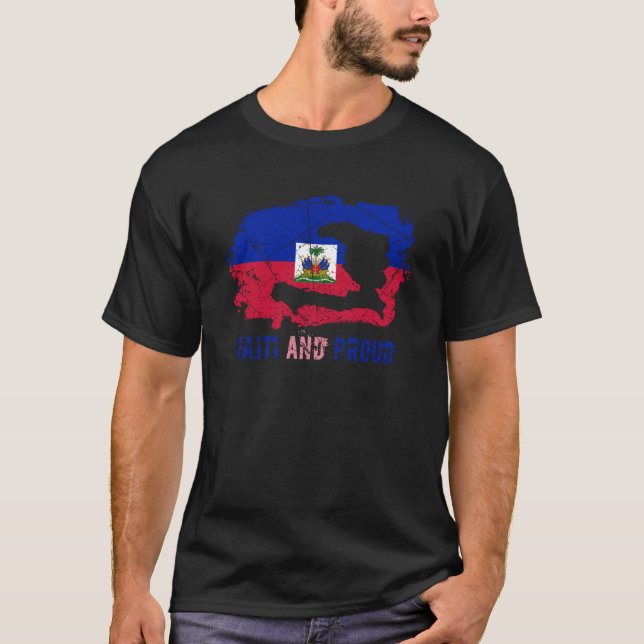 Haiti Haitian Flag Day Proud Love Ayiti Country T-Shirt (Front)
