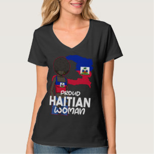 Haiti Haitian Flag Day Proud Woman Ayiti Girl  2 T-Shirt