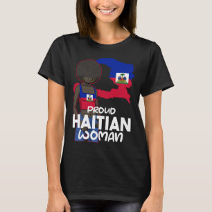 Haiti Haitian Flag Day Proud Woman Ayiti Girl  2 T-Shirt
