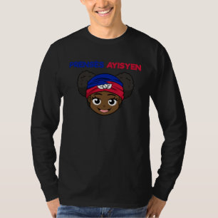 Haiti Haitian Flag Day Proud Woman Ayiti Girl Ayis T-Shirt