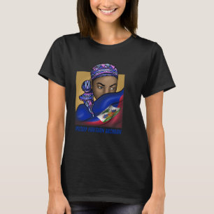 Haiti Haitian Flag Day Proud Woman Ayiti Girl Pull T-Shirt