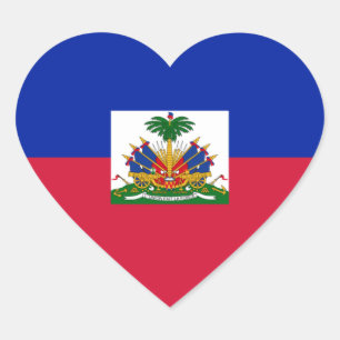 Haiti – Haitian Flag Heart Sticker