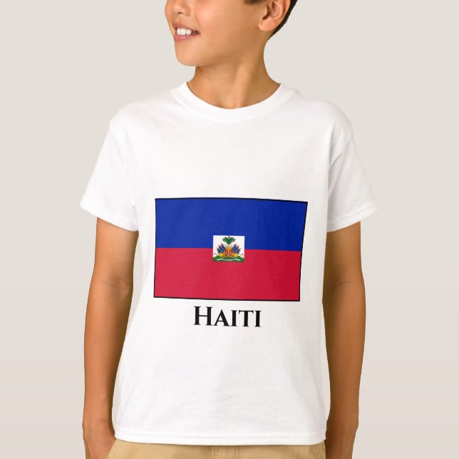 Haiti (Haitian) Flag T-Shirt (Front)