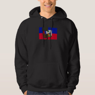 Haiti Haitian Love Flag Proud Girl Princess Queen  Hoodie