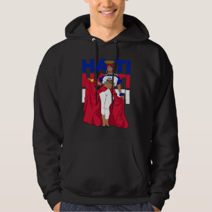 Haiti Haitian Love Flag Proud Woman Princess Crown Hoodie