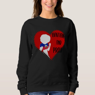 Haiti Haitian Love Flag Proud Woman Princess Crown Sweatshirt