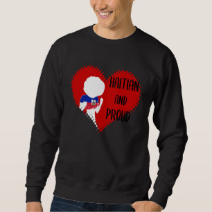Haiti Haitian Love Flag Proud Woman Princess Crown Sweatshirt
