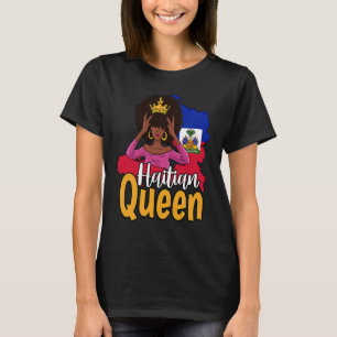 Haiti Haitian Love Flag Proud Woman Princess Crown T-Shirt