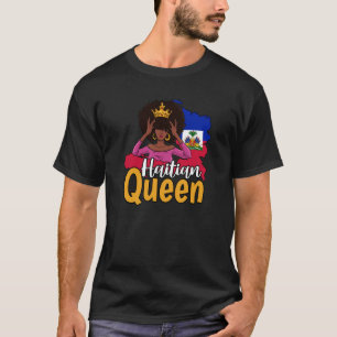 Haiti Haitian Love Flag Proud Woman Princess Crown T-Shirt