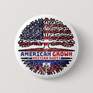 Haiti Haitian US American USA United States Tree 6 Cm Round Badge