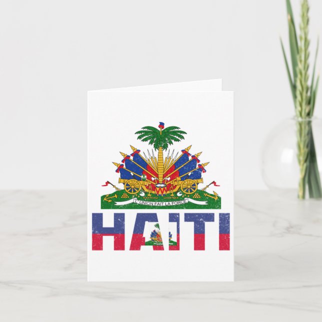 Haiti Independence Haitian Flag Day Haiti Flag Wom Card (Front)