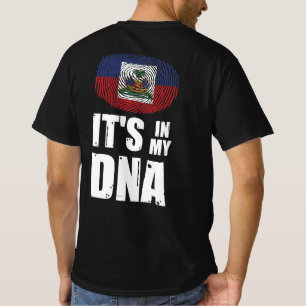Haiti It's In My DNA Haitian Pride Fingerprint T-Shirt