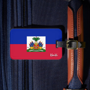 Haiti Luggage Tags, patriotic Haitian Flag Tag