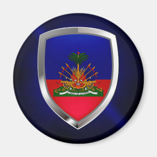 Haiti Metallic Emblem Magnet