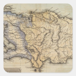 Haiti or Saint Domingo Square Sticker