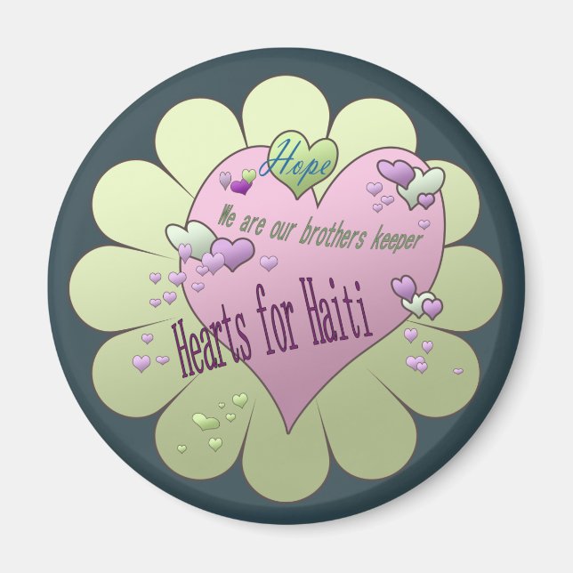 Haiti Relief Valentine Fridge Magnets (Front)