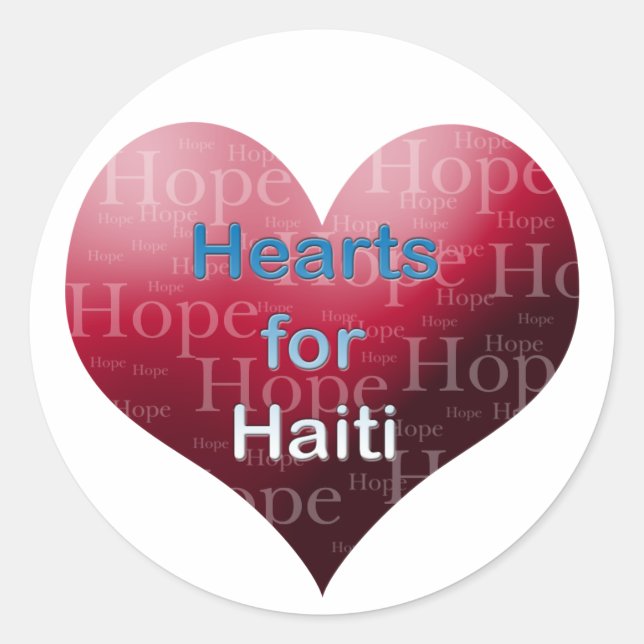 Haiti Relief Valentine Stickers (Front)