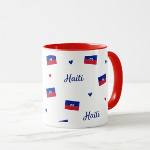 Haiti Roots Pattern Mug Caribbean Flag
