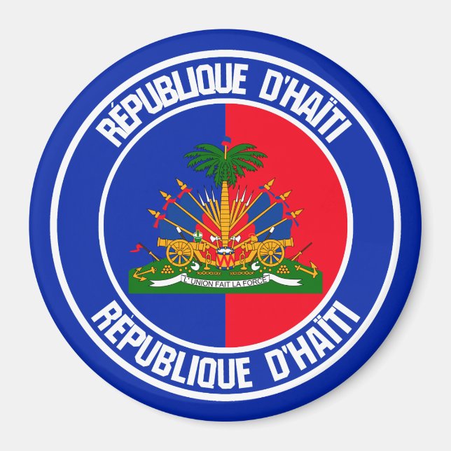 Haiti Round Emblem Magnet (Front)