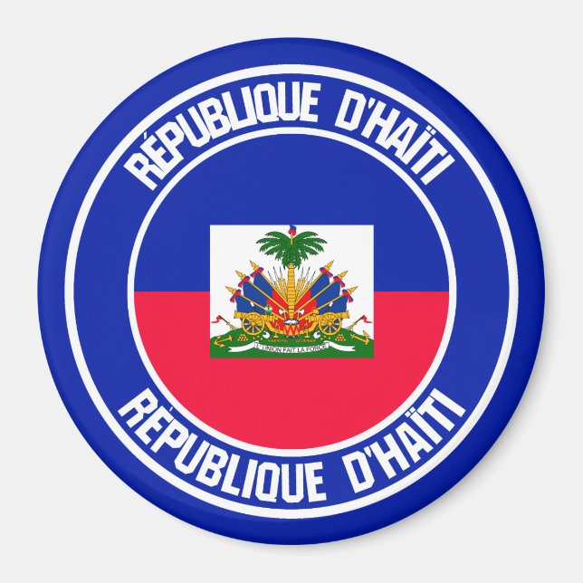Haiti Round Emblem Magnet (Front)