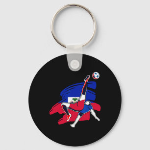 Haiti Soccer Fans Jersey Pride Proud Haitian Footl Key Ring